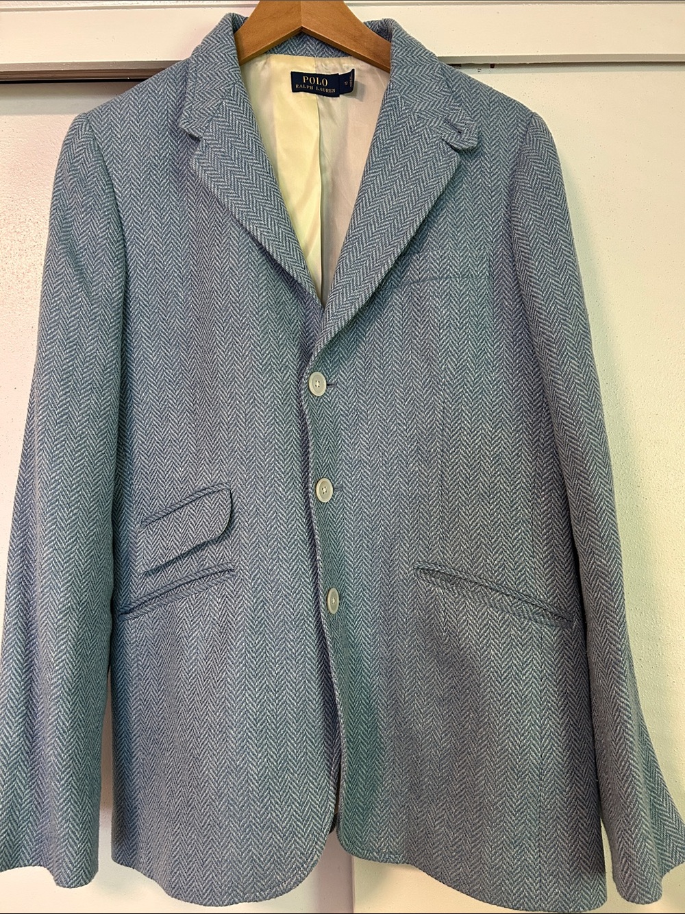 Polo Ralph Lauren Light Blue Herringbone Blazer/Jacket